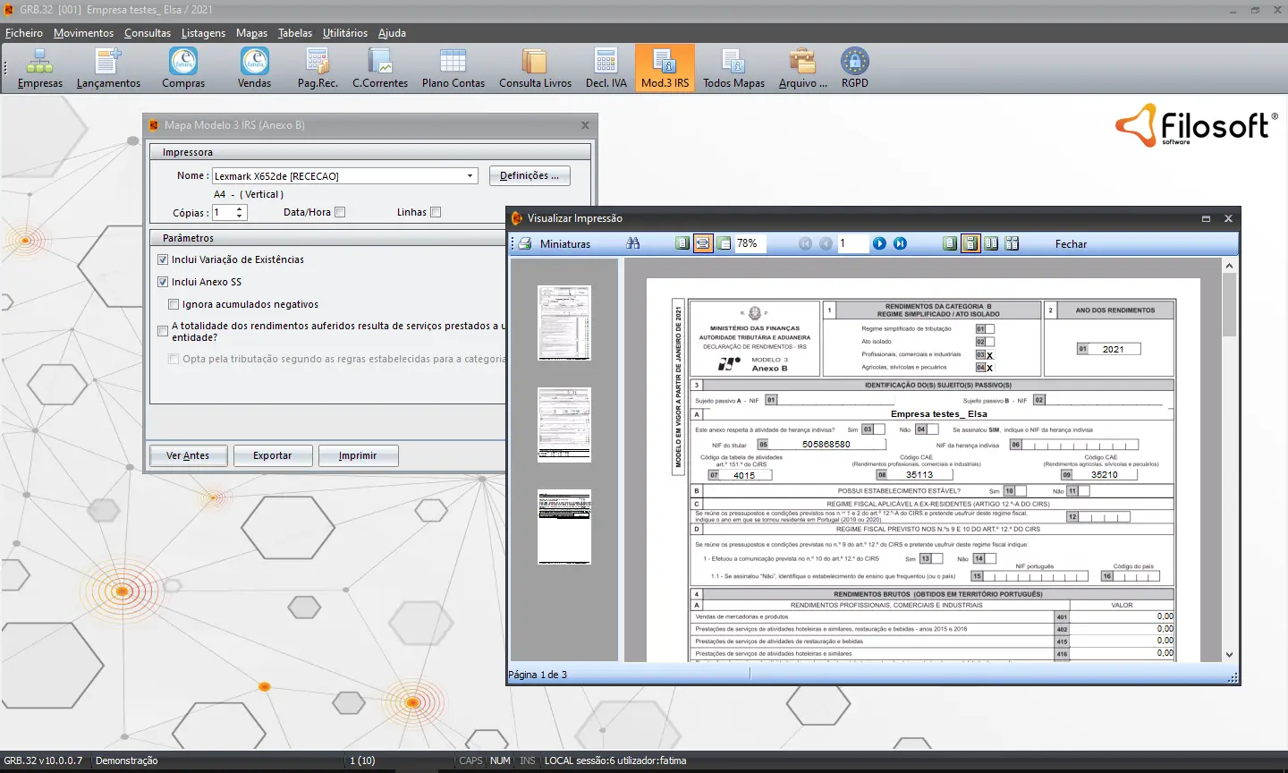 Software de Contabilidade Não Organizada - Modelo 3
